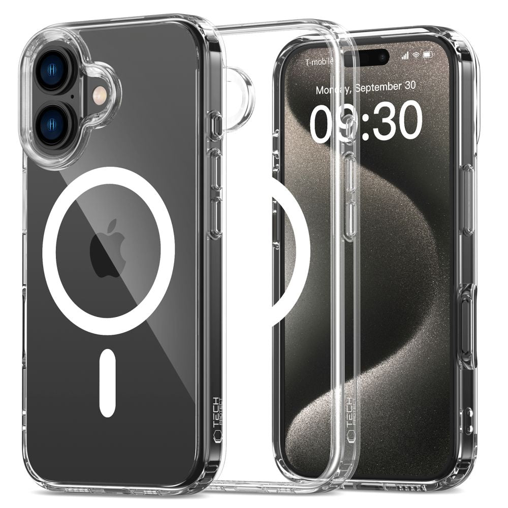 COQUE POUR IPHONE 16 PLUS TECH-PROTECT FLEXAIR HYBRID MAGSAFE TRANSPARENT