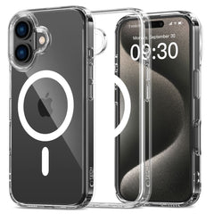 COQUE POUR IPHONE 16 PLUS TECH-PROTECT FLEXAIR HYBRID MAGSAFE TRANSPARENT