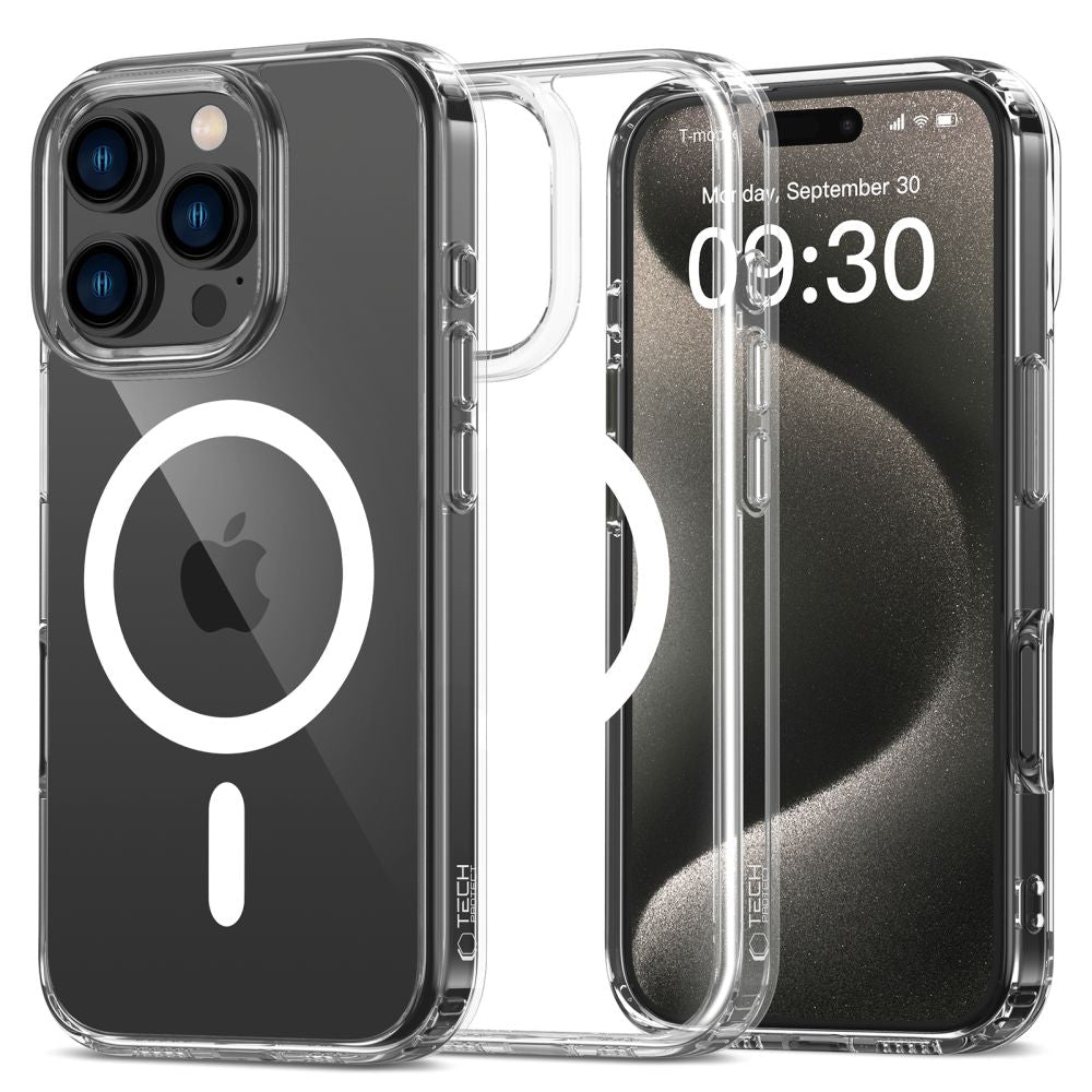 COQUE POUR IPHONE 16 PRO MAX TECH-PROTECT FLEXAIR HYBRID MAGSAFE TRANSPARENT