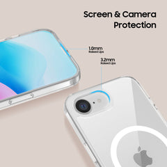 COUVERTURE TECH-PROTECT FLEXAIR HYBRID MAGSAFE IPHONE 16E TRANSPARENT