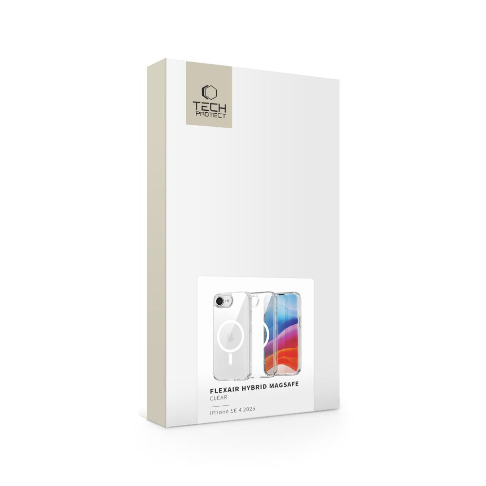 COUVERTURE TECH-PROTECT FLEXAIR HYBRID MAGSAFE IPHONE 16E TRANSPARENT