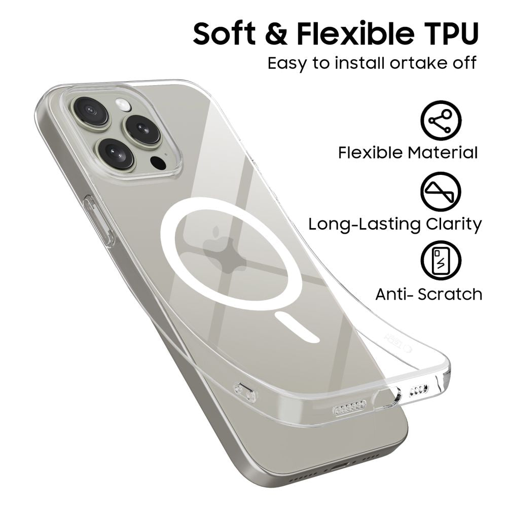 COUVERTURE TECH-PROTECT FLEXAIR MAGSAFE IPHONE 15 PRO MAX TRANSPARENT