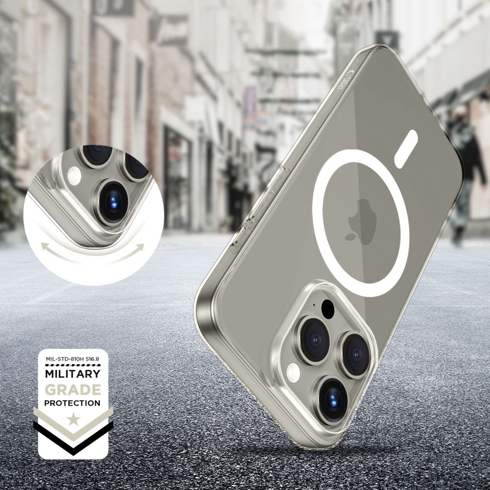 COUVERTURE TECH-PROTECT FLEXAIR MAGSAFE IPHONE 15 PRO MAX TRANSPARENT