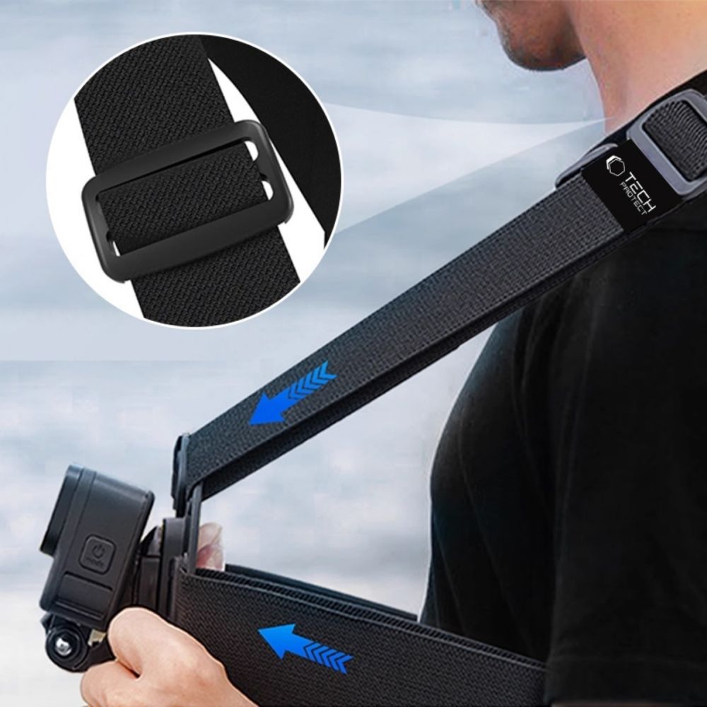 TECH-PROTECT GA100 MONTAGE POITRINE GOPRO / DJI NOIR