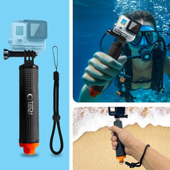 TECH-PROTECT GA100 POIGNÉE FLOTTANTE GOPRO / DJI NOIRE
