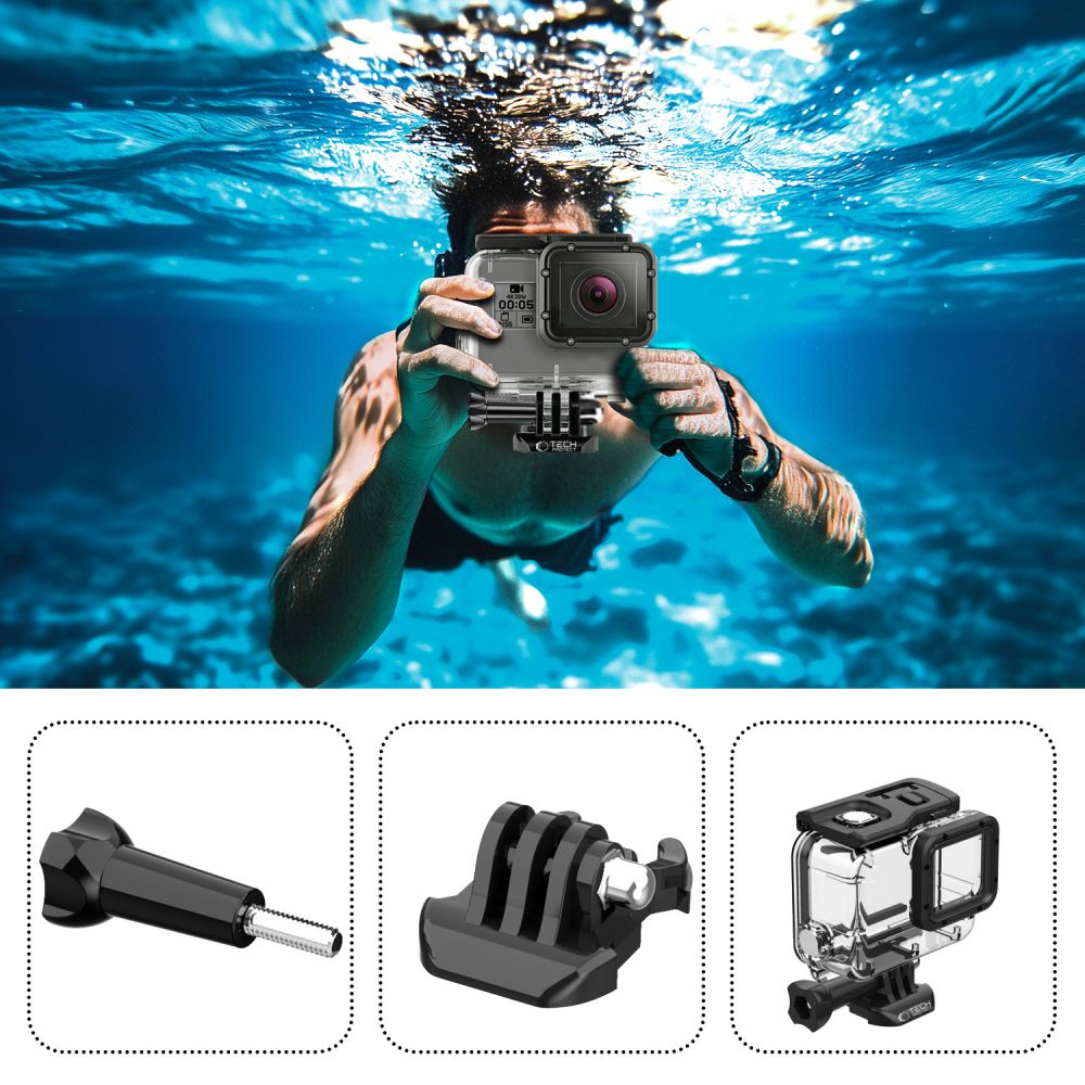 TECH-PROTECT GA200 COQUE ÉTANCHE GOPRO HERO 5 / 6 / 7 TRANSPARENTE