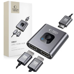 ADAPTATEUR HUB TECH-PROTECT HB07 2EN1 HDMI 4K 60HZ GRIS ESPACE