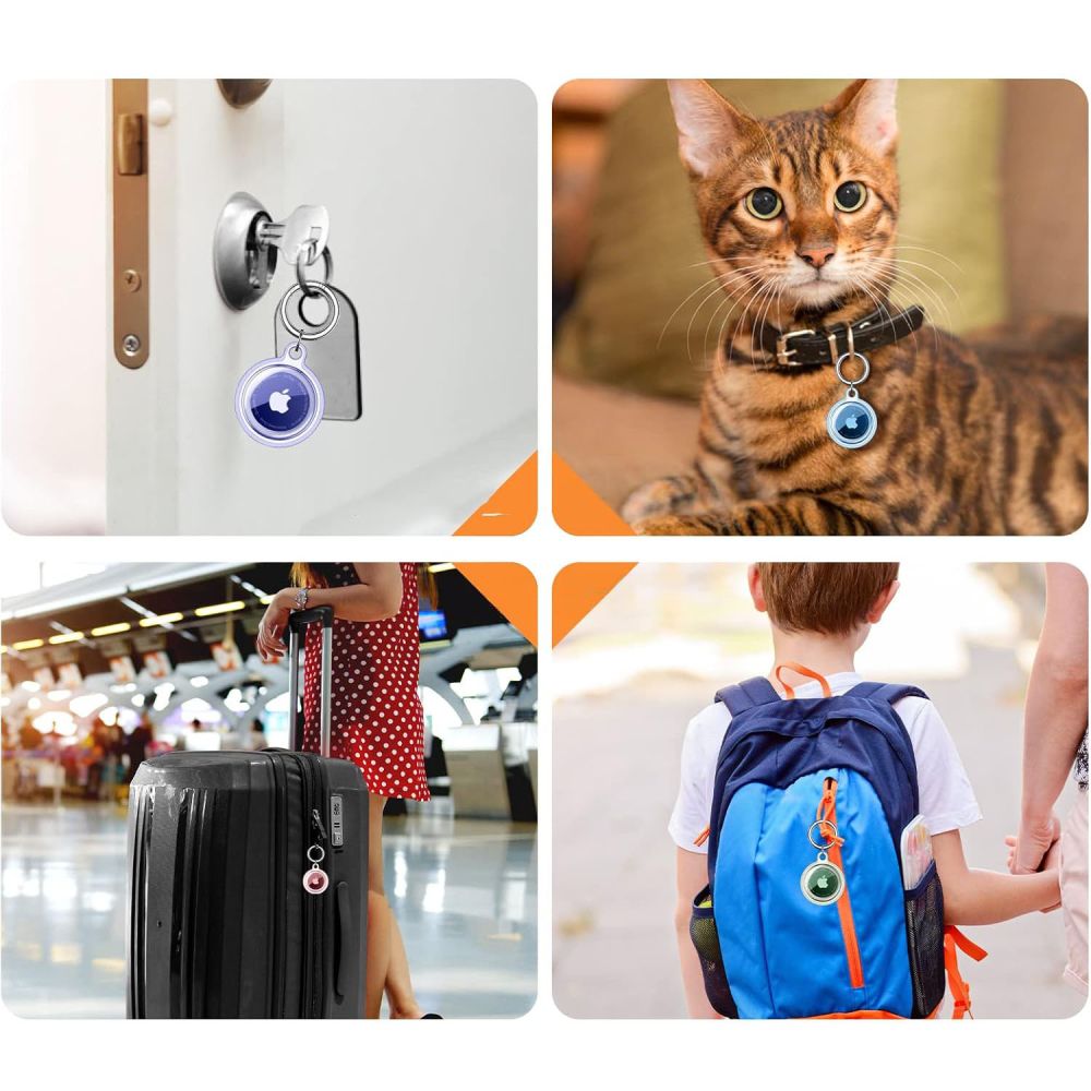 EMBALLAGE TECH-PROTECT ICON 4-PACK APPLE AIRTAG TRANSPARENT