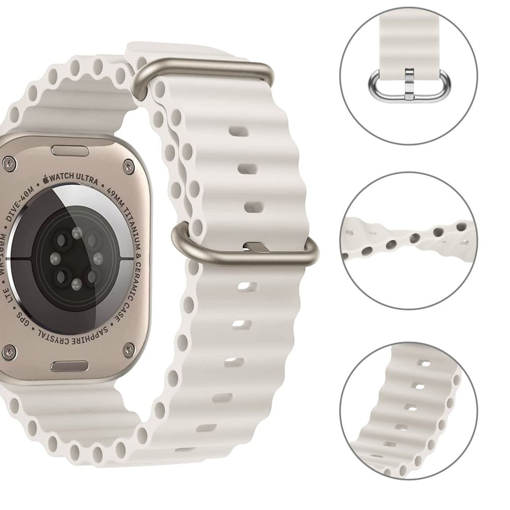 BRACELET DOOP ICONBAND PRO POUR APPLE WATCH 6 / 7 / 8 / 9 / 10 / SE / ULTRA 1 / 2 (44 / 45 / 46 / 49 MM) BEIGE