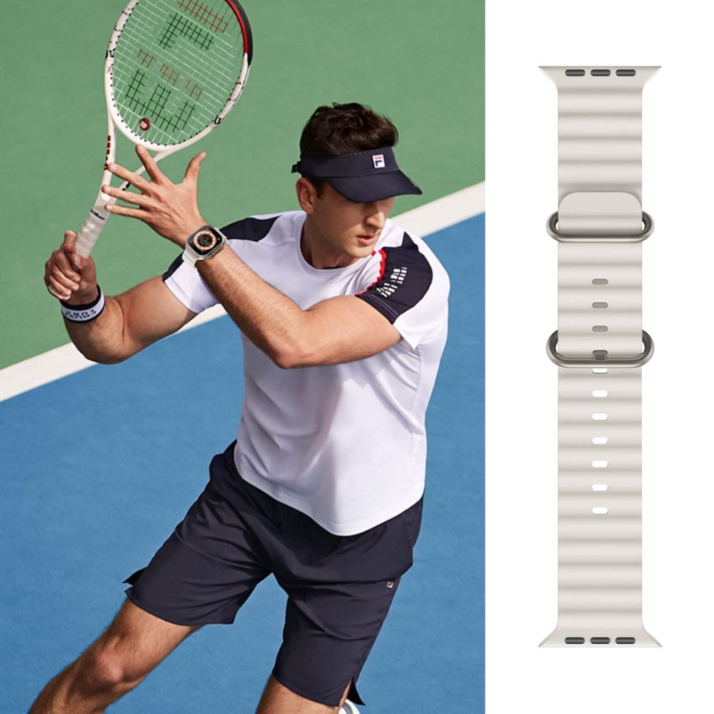 BRACELET DOOP ICONBAND PRO POUR APPLE WATCH 6 / 7 / 8 / 9 / 10 / SE / ULTRA 1 / 2 (44 / 45 / 46 / 49 MM) BEIGE