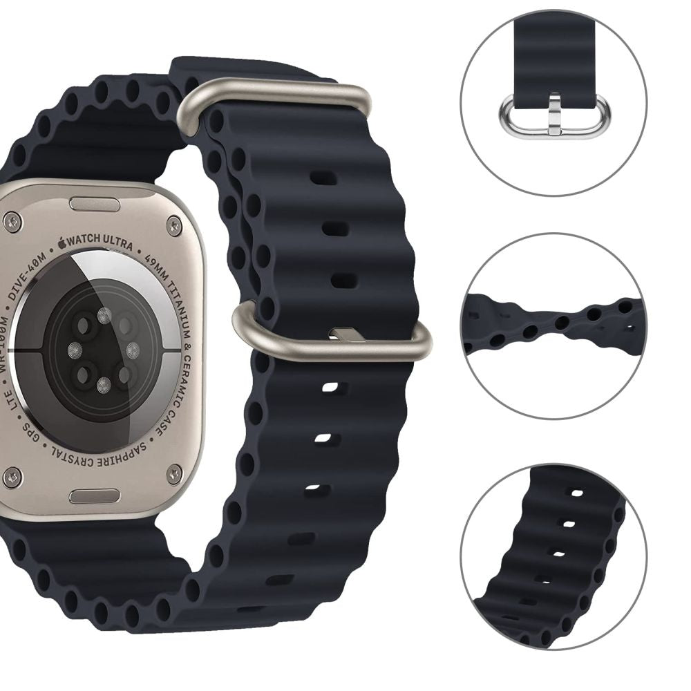 BRACELET DOOP ICONBAND PRO POUR APPLE WATCH 6 / 7 / 8 / 9 / 10 / SE / ULTRA 1 / 2 (44 / 45 / 46 / 49 MM) NOIR