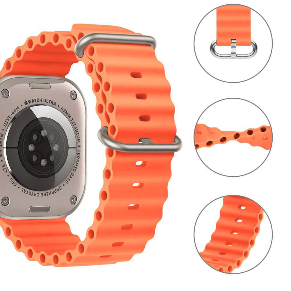 BRACELET DOOP ICONBAND PRO POUR APPLE WATCH 6 / 7 / 8 / 9 / 10 / SE / ULTRA 1 / 2 (44 / 45 / 46 / 49 MM) ORANGE