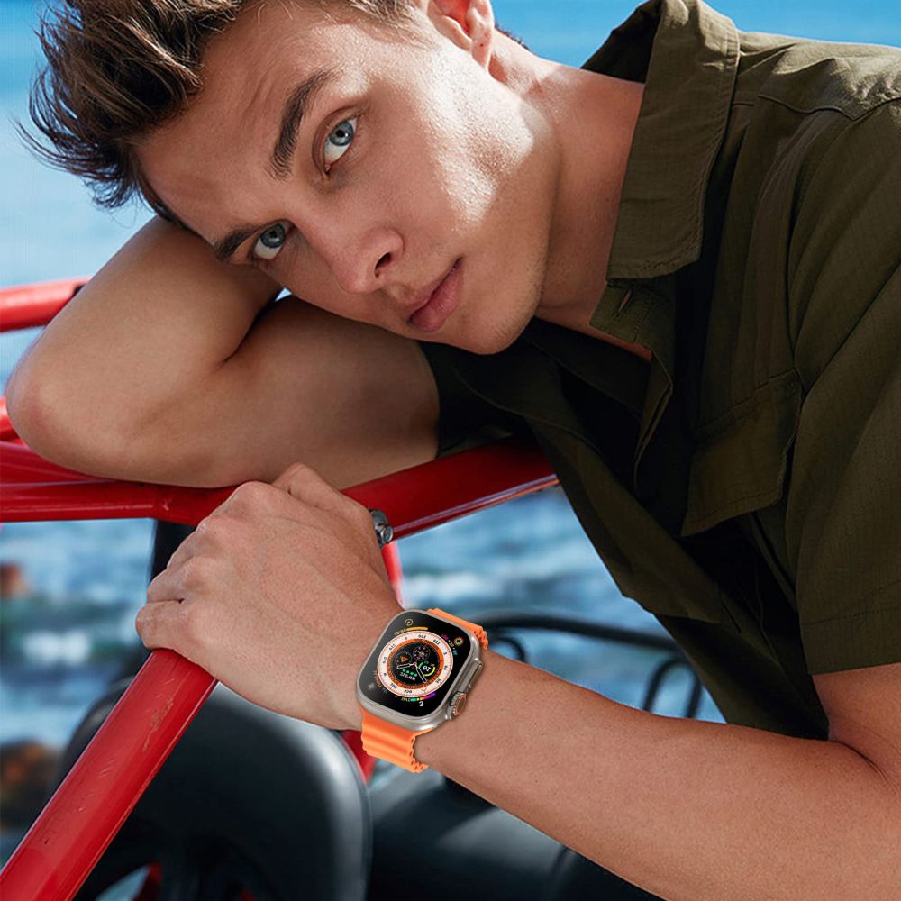 BRACELET DOOP ICONBAND PRO POUR APPLE WATCH 6 / 7 / 8 / 9 / 10 / SE / ULTRA 1 / 2 (44 / 45 / 46 / 49 MM) ORANGE