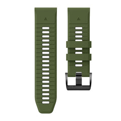 BRACELET EN SILICONE POUR GARMIN 26MM FENIX 3 / 5X / 3HR / 5X PLUS / 6X / 6X PRO / 7X ENDURO EXPLORER PRO VERT ARMÉE / NOIR