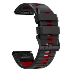BRACELET EN SILICONE POUR GARMIN 26MM FENIX 3 / 5X / 3HR / 5X PLUS / 6X / 6X PRO / 7X DOOP EXPLORER PRO NOIR / ROUGE