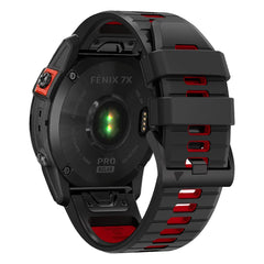 BRACELET EN SILICONE POUR GARMIN 26MM FENIX 3 / 5X / 3HR / 5X PLUS / 6X / 6X PRO / 7X DOOP EXPLORER PRO NOIR / ROUGE