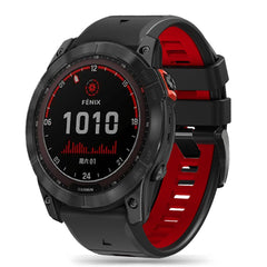 BRACELET EN SILICONE POUR GARMIN 26MM FENIX 3 / 5X / 3HR / 5X PLUS / 6X / 6X PRO / 7X DOOP EXPLORER PRO NOIR / ROUGE