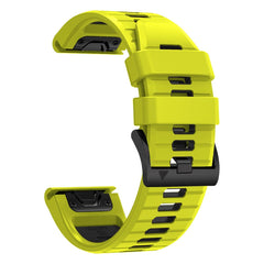 BRACELET EN SILICONE POUR GARMIN 26MM FENIX 3 / 5X / 3HR / 5X PLUS / 6X / 6X PRO / 7X DOOP EXPLORER PRO VERT / NOIR