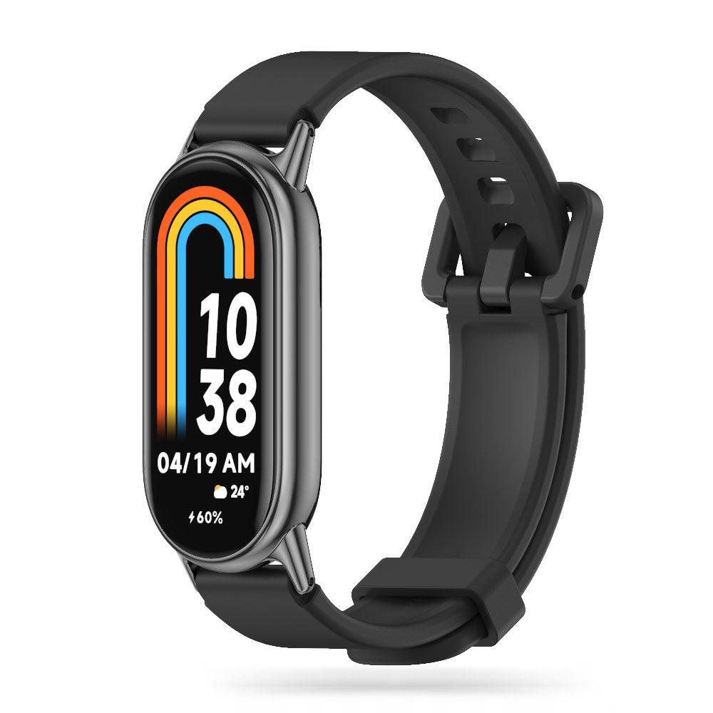 BRACELET EN SILICONE POUR XIAOMI MI BAND 8 / 9 / NFC HEYBAND ICON PRO NOIR