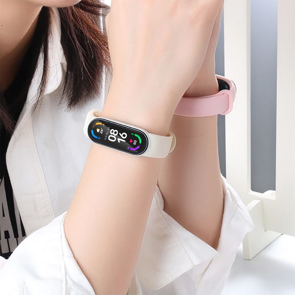 BRACELET EN SILICONE POUR XIAOMI MI BAND 5 / 6 / 6 NFC / 7 HEYBAND ICON VERT MILITAIRE