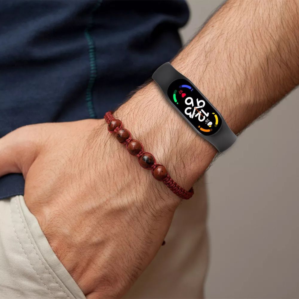 BRACELET EN SILICONE POUR XIAOMI MI BAND 5 / 6 / 6 NFC / 7 HEYBAND ICON VERT MILITAIRE