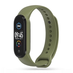 BRACELET EN SILICONE POUR XIAOMI MI BAND 5 / 6 / 6 NFC / 7 HEYBAND ICON VERT MILITAIRE