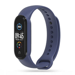 BRACELET EN SILICONE POUR XIAOMI MI BAND 5 / 6 / 6 NFC / 7 HEYBAND ICON NAVY