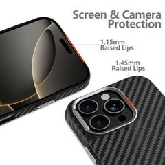 TECH-PROTECT ION CARBON MAGSAFE IPHONE 16 NOIR/ARGENT