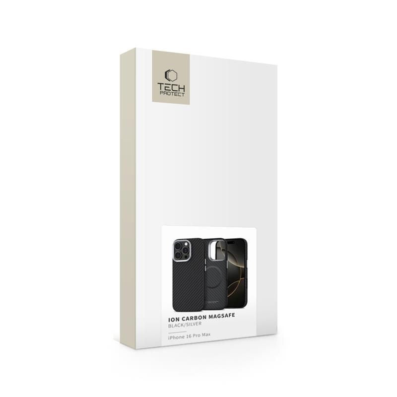 TECH-PROTECT ION CARBON MAGSAFE IPHONE 16 PRO MAX NOIR/ARGENT