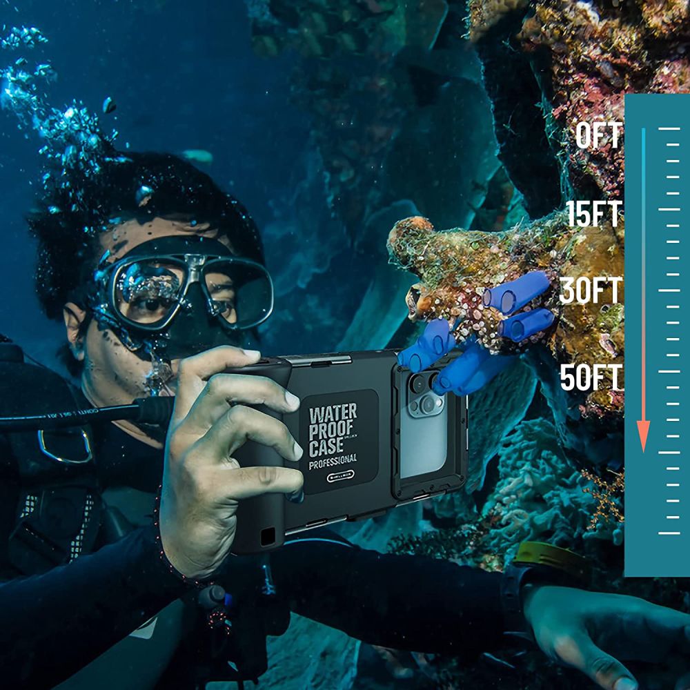 COQUE ÉTANCHE TECH-PROTECT IPX8 UNIVERSAL POUR PLONGÉE NOIRE