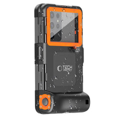 COQUE ÉTANCHE UNIVERSELLE TECH-PROTECT IPX8 NOIRE/ORANGE POUR PLONGÉE