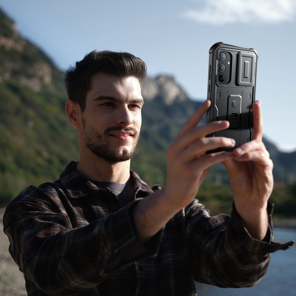 COUVERCLE TECH-PROTECT KEVLAR CAM+ GALAXY A55 5G NOIR