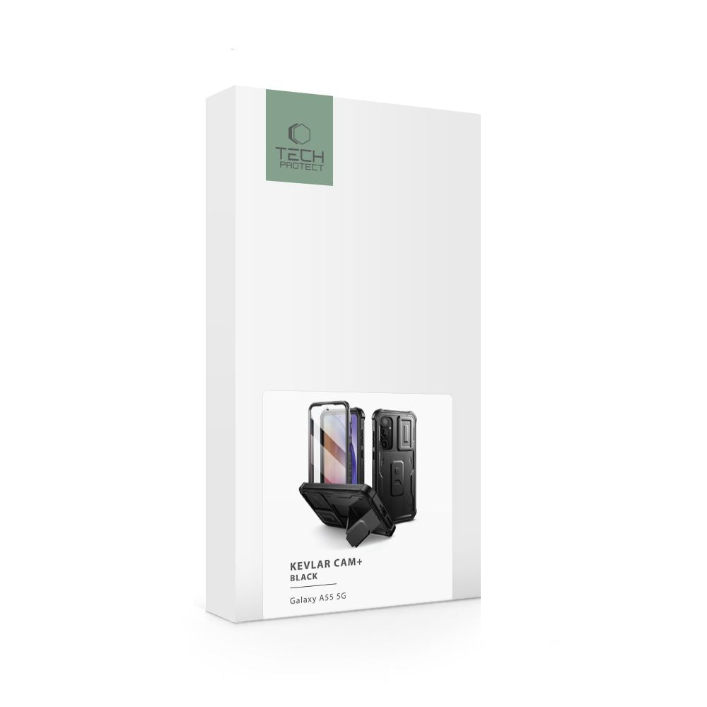 COUVERCLE TECH-PROTECT KEVLAR CAM+ GALAXY A55 5G NOIR