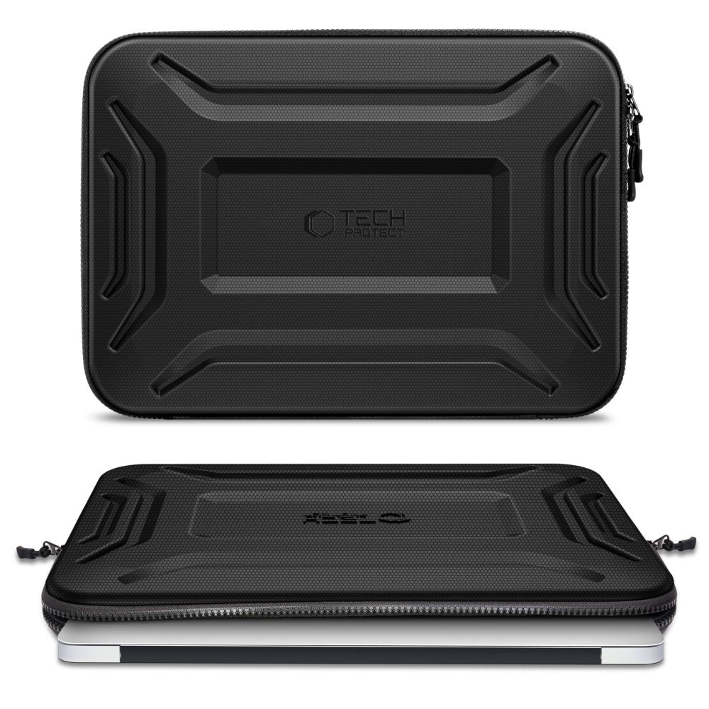 COQUE RÉSISTANTE TECH-PROTECT KEVLAR POUR ORDINATEUR PORTABLE 13-14 NOIR