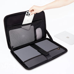 COQUE RÉSISTANTE TECH-PROTECT KEVLAR POUR ORDINATEUR PORTABLE 13-14 NOIR