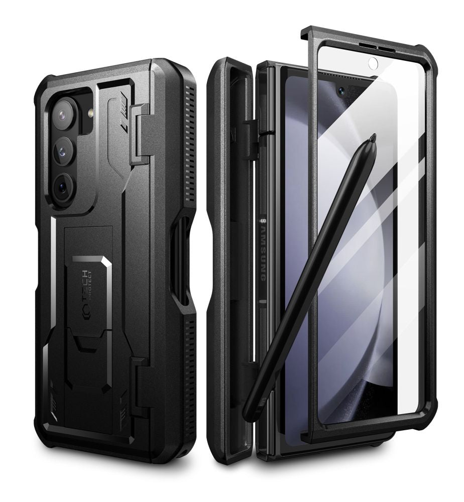 COUVERTURE TECH-PROTECT KEVLAR PRO PEN GALAXY Z FOLD 5 NOIR