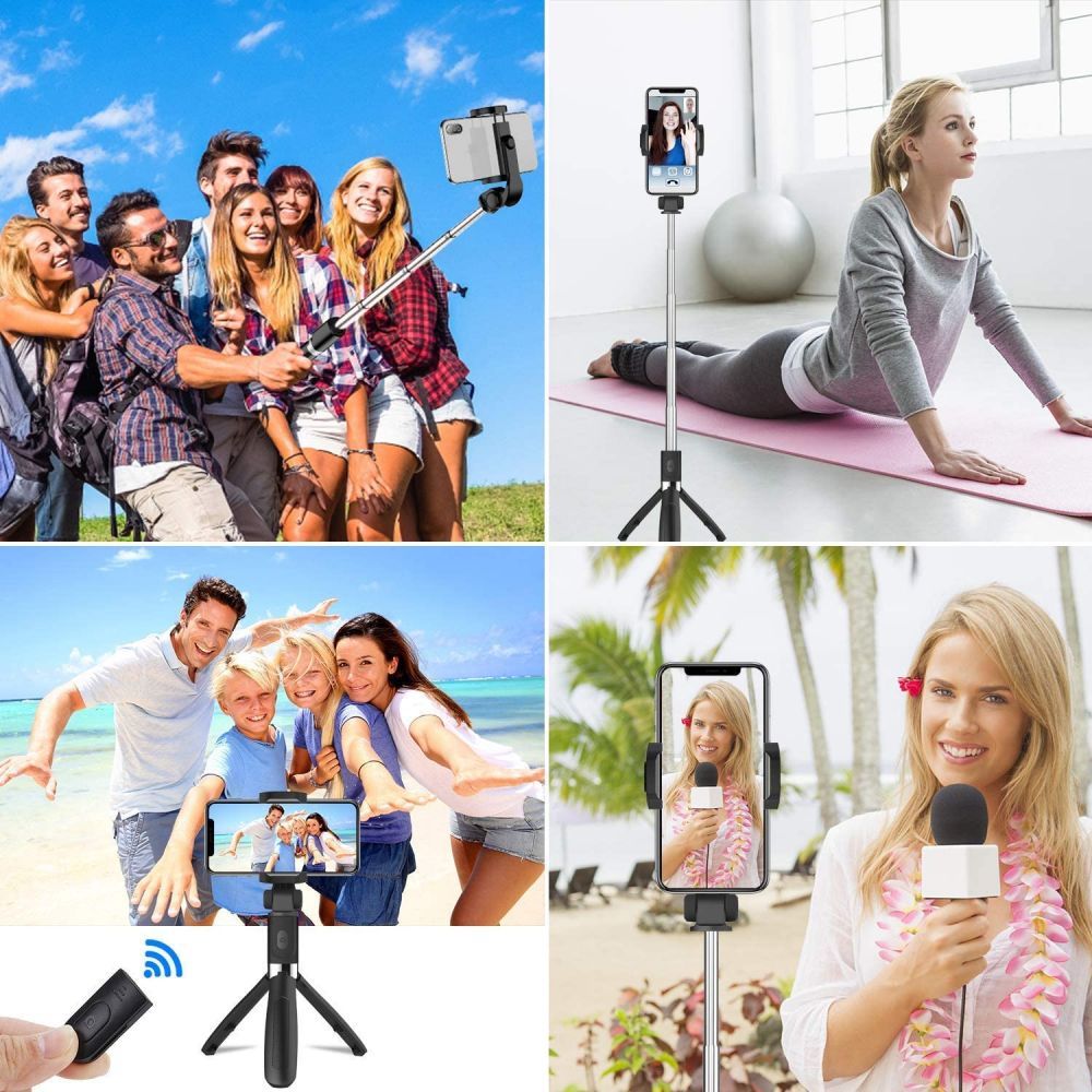 BÂTON SELFIE TECH-PROTECT L02S TRÉPIED SELFIE SANS FIL NOIR