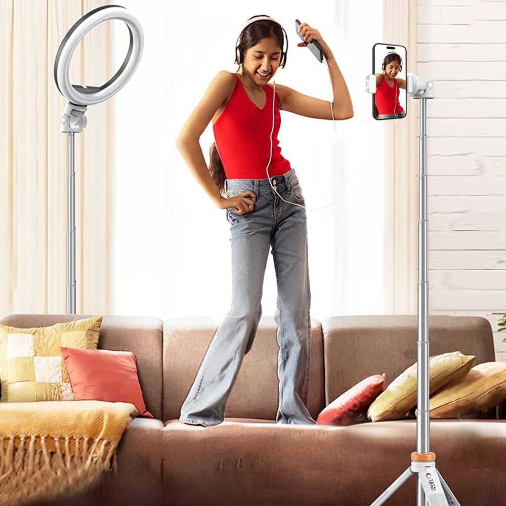BÂTON SELFIE TECH-PROTECT L03S TRÉPIED SELFIE BLUETOOTH BLANC