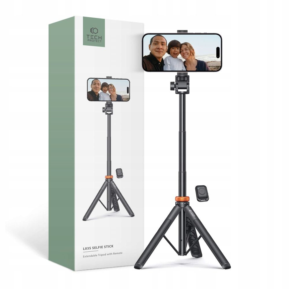 BÂTON SELFIE TECH-PROTECT L03S TRÉPIED SELFIE SANS FIL NOIR