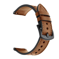 BRACELET HEYBAND EN CUIR POUR SAMSUNG GALAXY WATCH 4 / 5 / 5 PRO / 6 / 7 / FE MARRON
