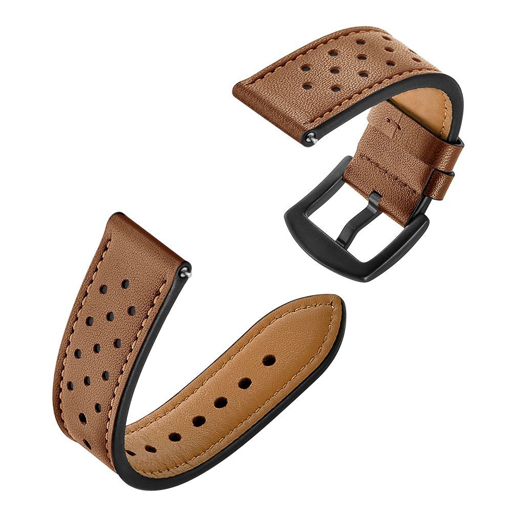 BRACELET HEYBAND EN CUIR POUR SAMSUNG GALAXY WATCH 4 / 5 / 5 PRO / 6 / 7 / FE MARRON