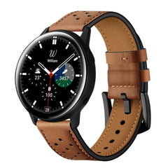 BRACELET HEYBAND EN CUIR POUR SAMSUNG GALAXY WATCH 4 / 5 / 5 PRO / 6 / 7 / FE MARRON