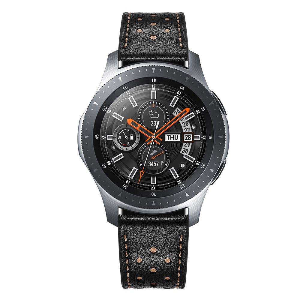 BRACELET HEYBAND EN CUIR POUR SAMSUNG GALAXY WATCH 46MM NOIR
