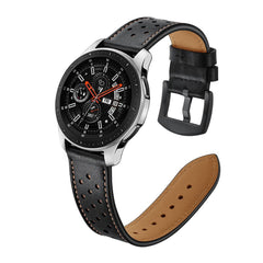 BRACELET HEYBAND EN CUIR POUR SAMSUNG GALAXY WATCH 46MM NOIR