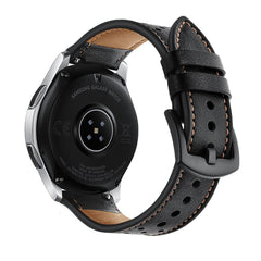 BRACELET HEYBAND EN CUIR POUR SAMSUNG GALAXY WATCH 46MM NOIR