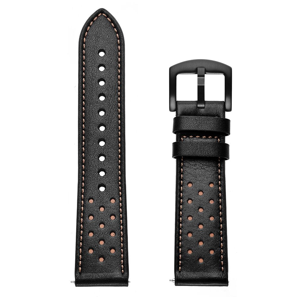 BRACELET HEYBAND EN CUIR POUR SAMSUNG GALAXY WATCH 46MM NOIR