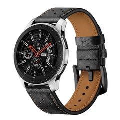 BRACELET HEYBAND EN CUIR POUR SAMSUNG GALAXY WATCH 46MM NOIR