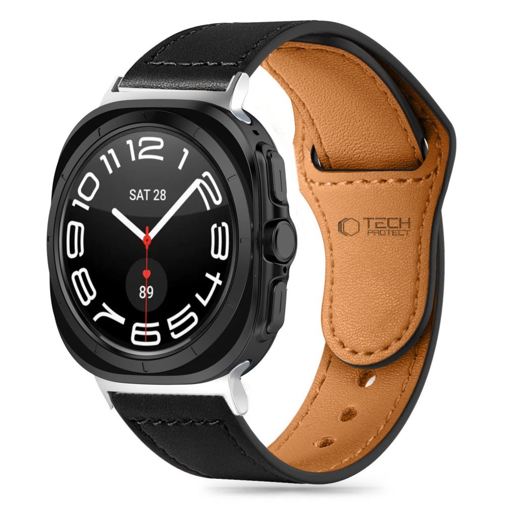 TECH-PROTECT LEATHERFIT SAMSUNG GALAXY WATCH ULTRA (47MM) NOIR