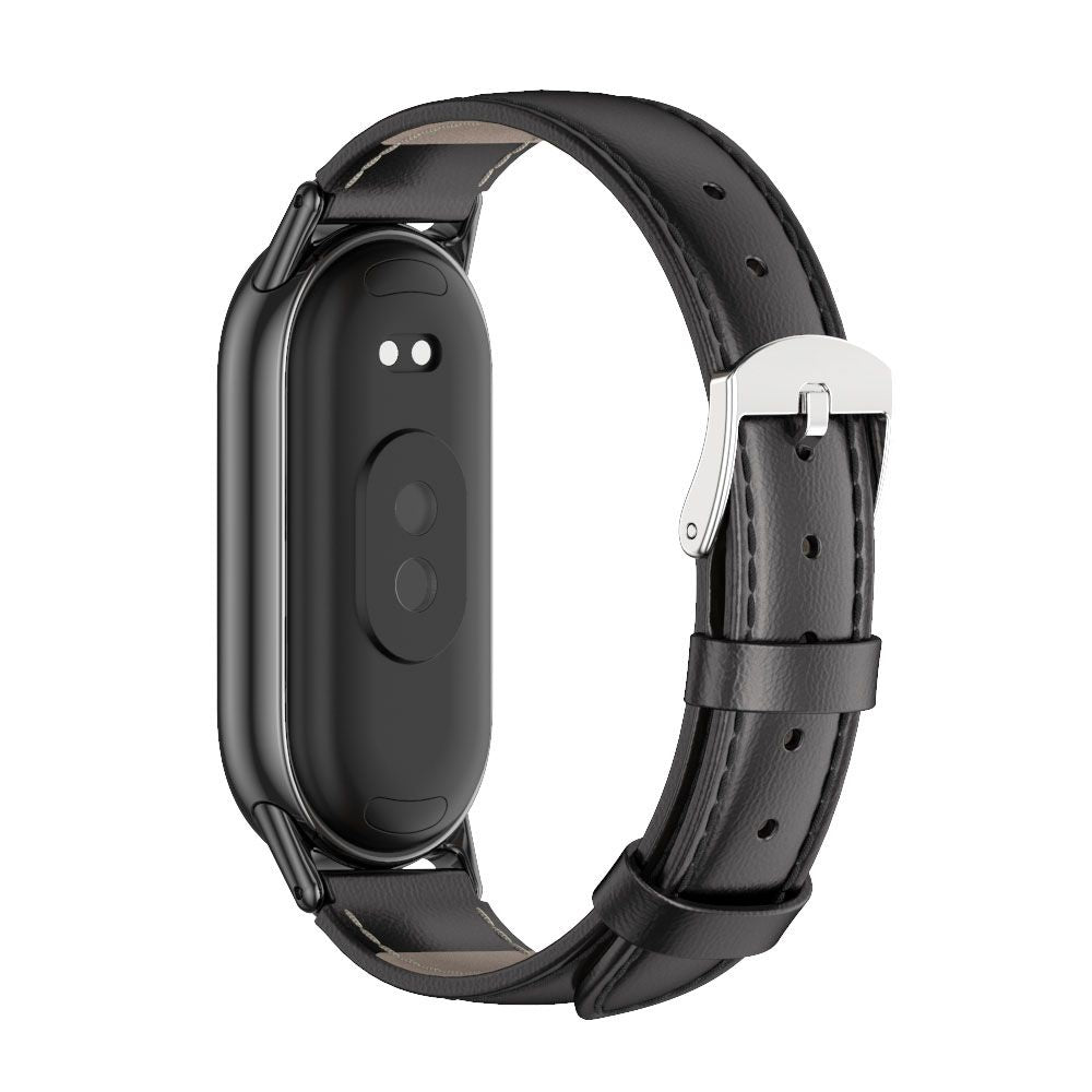BRACELET EN CUIR POUR XIAOMI MI BAND 8 / 9 / NFC HEYBAND LEATHERFIT NOIR