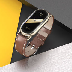 BRACELET EN CUIR POUR XIAOMI MI BAND 8 / 9 / NFC HEYBAND LEATHERFIT NOIR